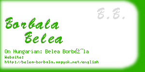 borbala belea business card